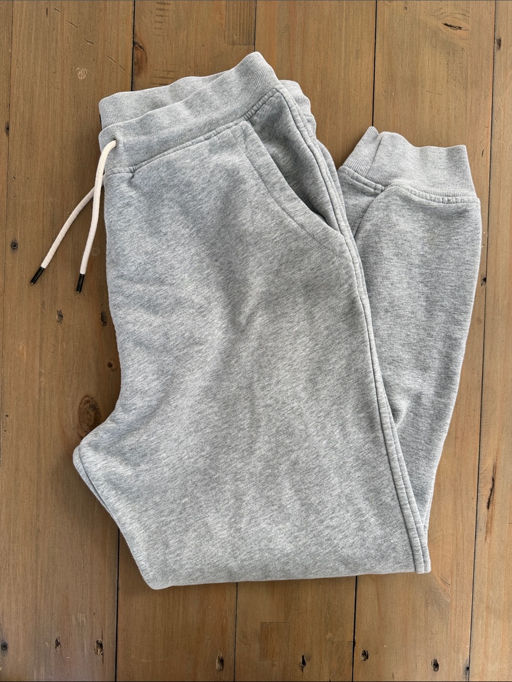 J. Crew Light Gray Mens Jogger Sweatpants with Drawstring & Pockets Size L